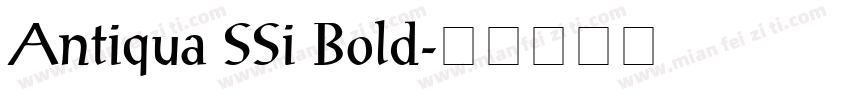 Antiqua SSi Bold字体转换